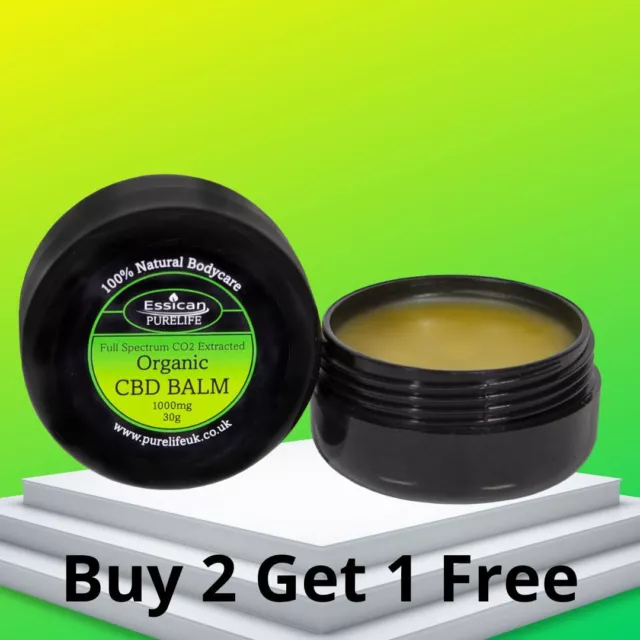 ORGANIC CBD BALM - Full Spectrum oil. 500mg 1000mg 2000mg. Natural Relax Repair.