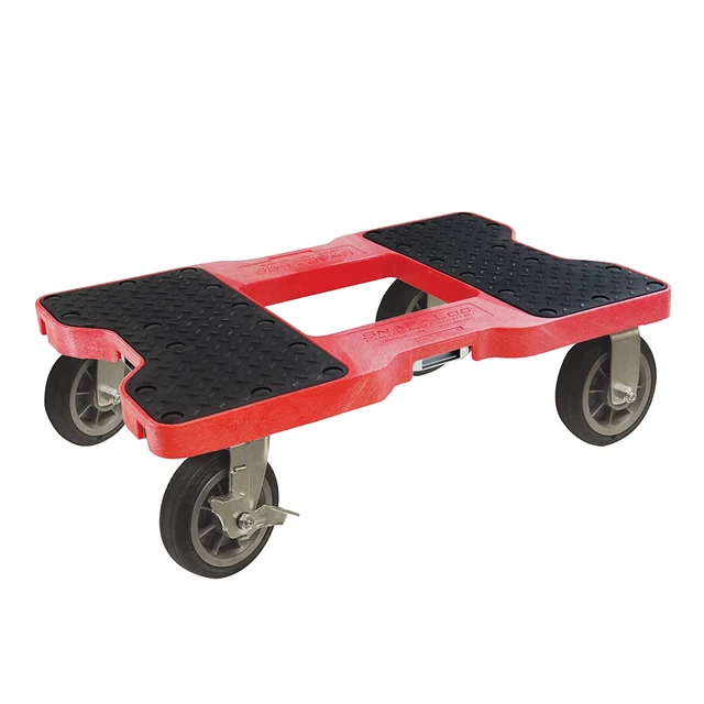 1500 LB All-Terrain Dolly RED (USA!) with Steel Frame, 6 Inch Casters and Option