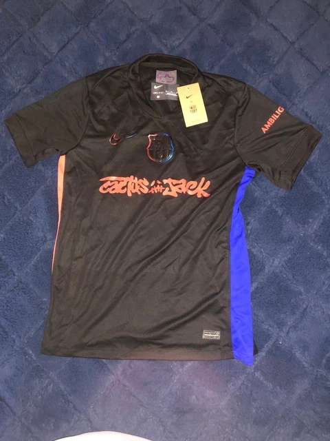 FC Barcelona dropped a $300 away version of their Travis Scott x Spotify jersey for El Clasico 🤩 It was gone in five minutes
