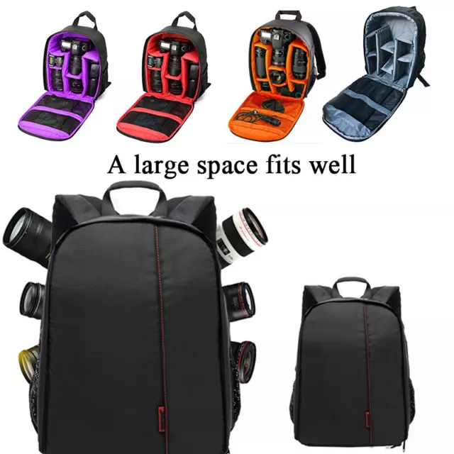 Extra Large Digital Camera Shoulder Backpack SLR DSLR Bag for Nikon Sony Canon