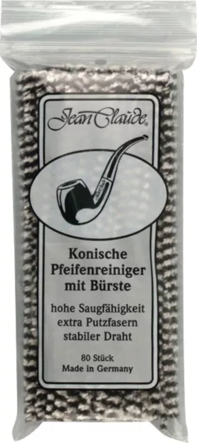 Pfeifenreiniger "JEAN CLAUDE" Schwarz/Weiß konisch 17cm, 80 Stück