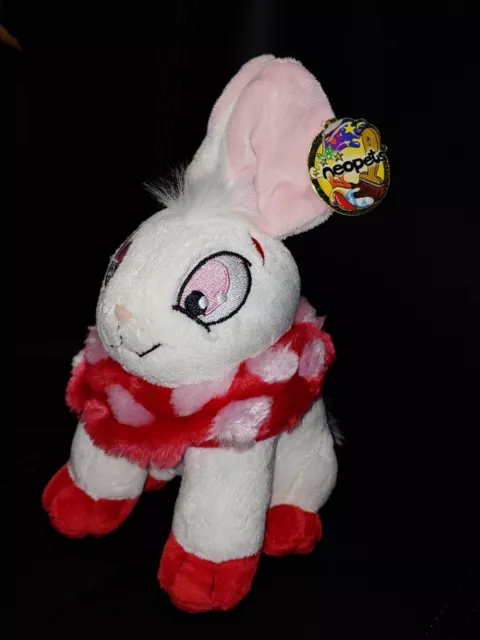 NWT Neopets Red Cybunny Bunny White Rabbit Plush New With Tags 2006