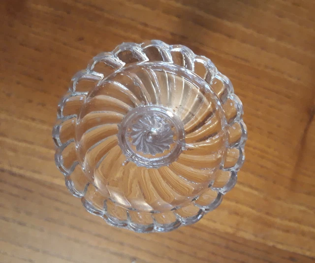 Paire de Beaux BOUGEOIRS Anciens en Verre moulé PORTIEUX Vierge | eBay