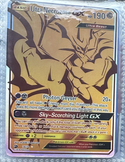 CARTA POKEMON ULTRA Necrozma GX Gold Rara 78 70 EUR 80 00 PicClick IT