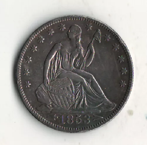 1853 O Seated Liberty 50C Half Dollar Arrows And Rays