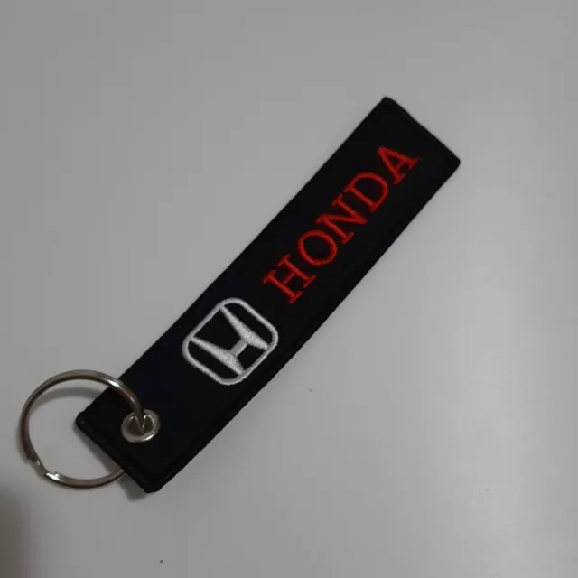 Portachiavi Honda Tessuto Nero - Regalo Passione Auto Moto Estetica