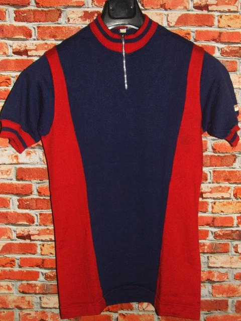 Maillot Vélo Vintage Eroica – Maglia Giacca – Laine 50% – Taille L – Années 70