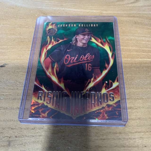 2024 BOWMAN CROMATO Jackson Holliday Rising Infernos rifrattore verde