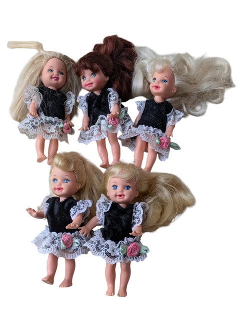 MATTEL BARBIE SHELLY Kelly Little Sister Dolls x 5 inc Friend in ...