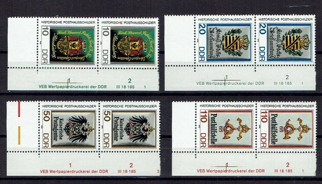 DDR  Druckvermerk  Mi. 3302 - 3305 DV, postfrisch