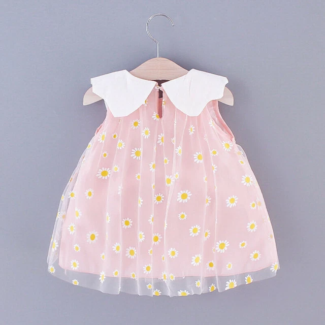 Toddler Baby Girls Ruffle Princess Dress Sleeveless Kids Summer Floral Bow Skirt 7