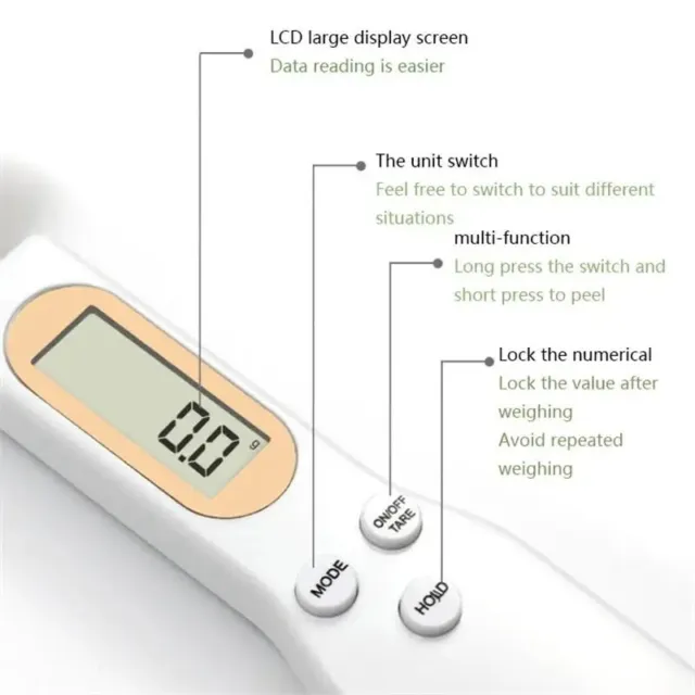 Balance électronique de cuisine 500 g - 0,1 g,  cuillère de mesure digitale 