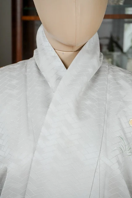 Dear Vanilla Japanese Silk Kimono Women's Robe Gown Authentic Japan Vintage Mint 3