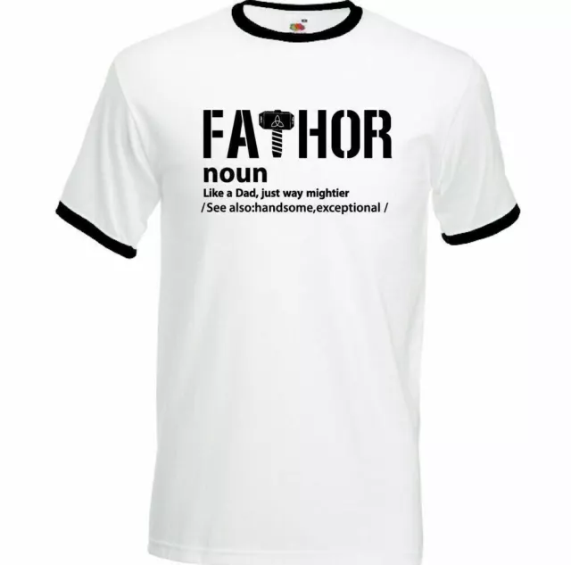 FATHER'S DAY T-Shirt FATHOR Dad Superhero Thor Daddy Tee Top Gift Funny Idea