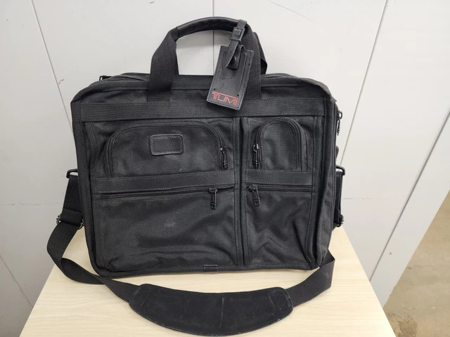 Tumi Alpha Expandable Organizer Laptop Briefcase Ballistic Nylon 2624D3