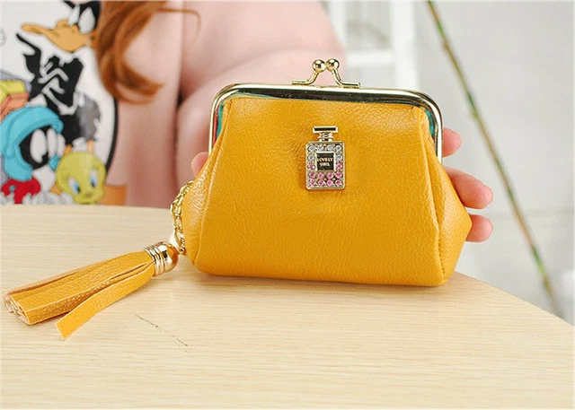 PORTE-MONNAIE CLIC-CLAC RÉTRO Cuir d'Agneau Fermoir doré