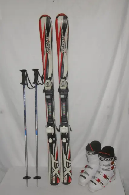 Tecno " Xt Team " Ski Junior Allround Carver 130 Cm + Skischuhe Gr.: 38 Im Set