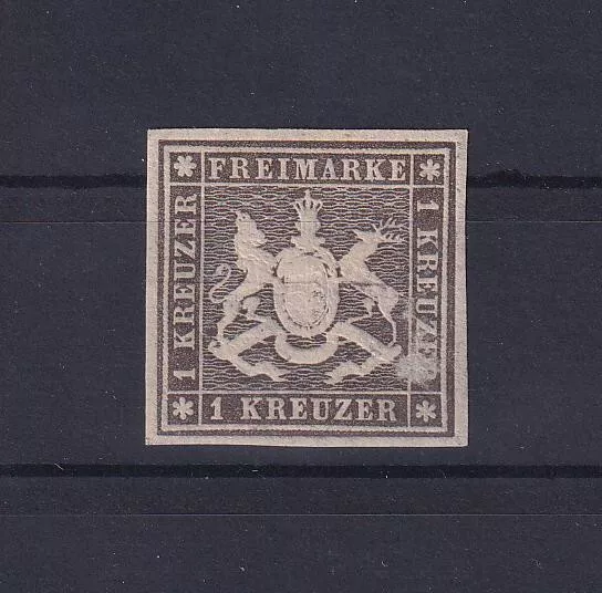 Altdeutschland Württemberg Mi.Nr. 6 ND b Nachdruck 1 Kreuzer * 1865