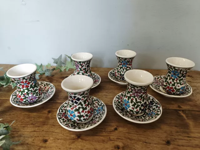 Turkish Tea Set Cup and Saucer Set of 6 Cups Turkey Istanbul
