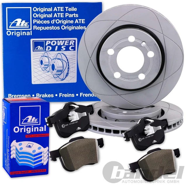 ATE POWERDISC BREMSSCHEIBEN + BELÄGE VORNE für VW GOLF 1 2 GTI POLO G40 ...