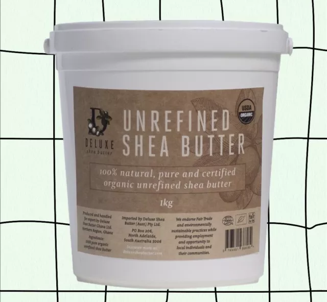 PREMIUM Pure Shea Nut Butter - Certified Organic Unrefined Raw A Grade 100%