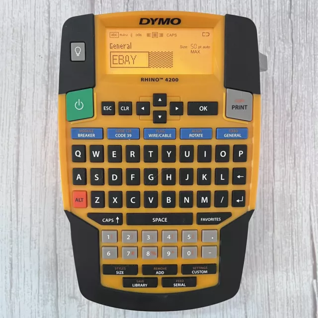 Dymo Rhino 4200 Thermal Label Printer with QWERTY Keyboard Tested & Excellent