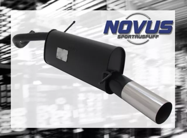 NOVUS Sportauspuff Gruppe N ESD 1x 90mm RL-Design für VW Polo 6R