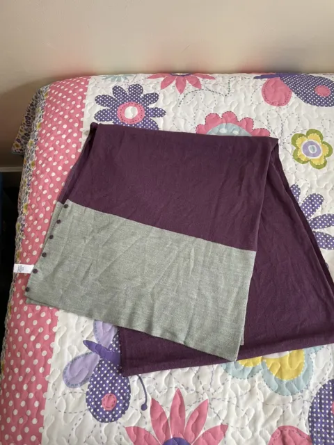 Gap Factory Scarf Wrap Shawl Purple And grey With Buttons Very Soft