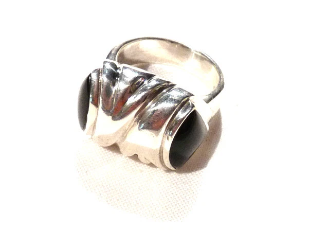 Bague Argent 925 Toi Et Moi - Cristal Bleu Et Blanc, Taille 54, Occasion Bon état