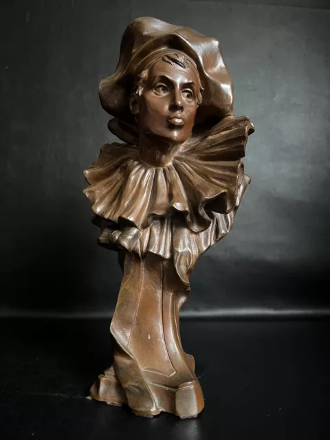 Antike Jugendstil Bronze Büste Dame sig.Francois Alphonse Piquemal (1869-1911)