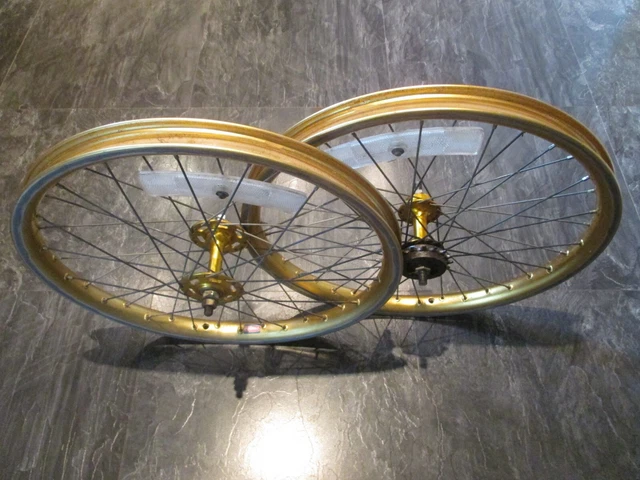 ARAYA AERO BMX WHEELS OLD SCHOOL BMX ARAYA AERO BMX WHEELS VINTAGE BMX 80s GOLD 279.99 PicClick UK