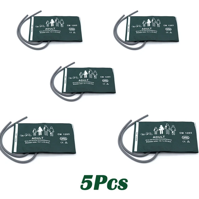 5Pcs Double-tube Arm Blood Pressure Cuff NIBP Cuff Adult Neo Patient Monitor
