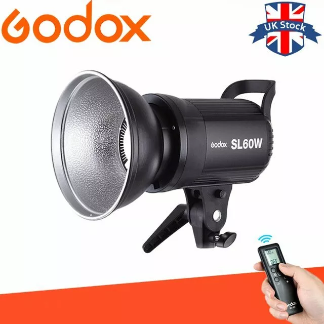 UK Godox SL 60W 5600K Studio LED Video Light white version Continuous Lighting