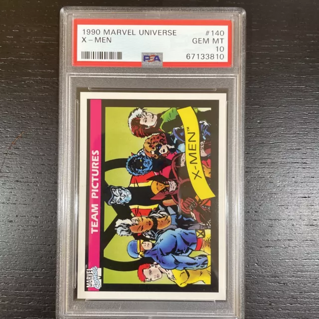 1990 Impel Marvel Universe #140 X-Men PSA 10 Team Pictures Gem Mint - VS