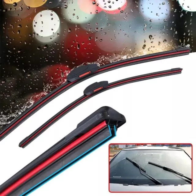 1Pcs Double Layer Rubber Car Wiper Automotive Accessory Windscreen Wipers