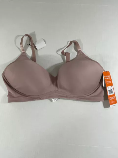 Simply Perfect by Warner's Women's Easy Size What Wire Underwire Bra - Mauve XL