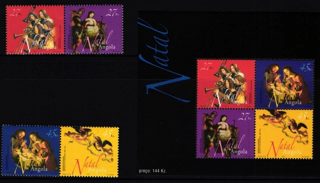 Angola 1711-1714 und Block 107 postfrisch Weihnachten #II415