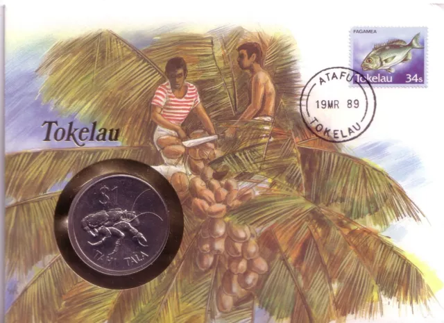 Numisbrief Tokelau 1 Dollar 1980 Tiermotive