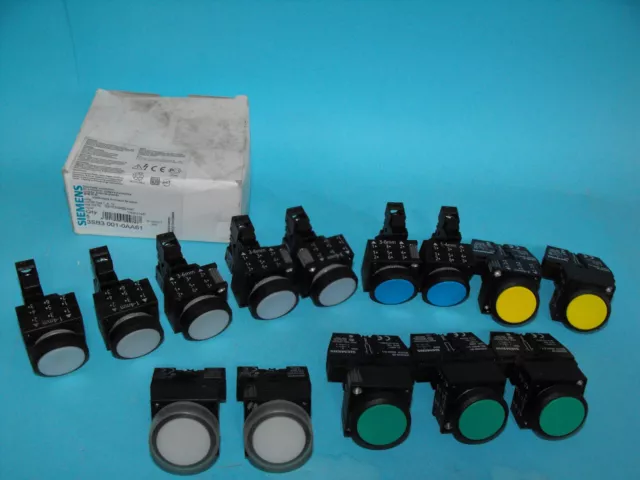 Siemens 3SB3001-0AA61+3SB3400-0E.Push Button.(LOT14PCS).NEW