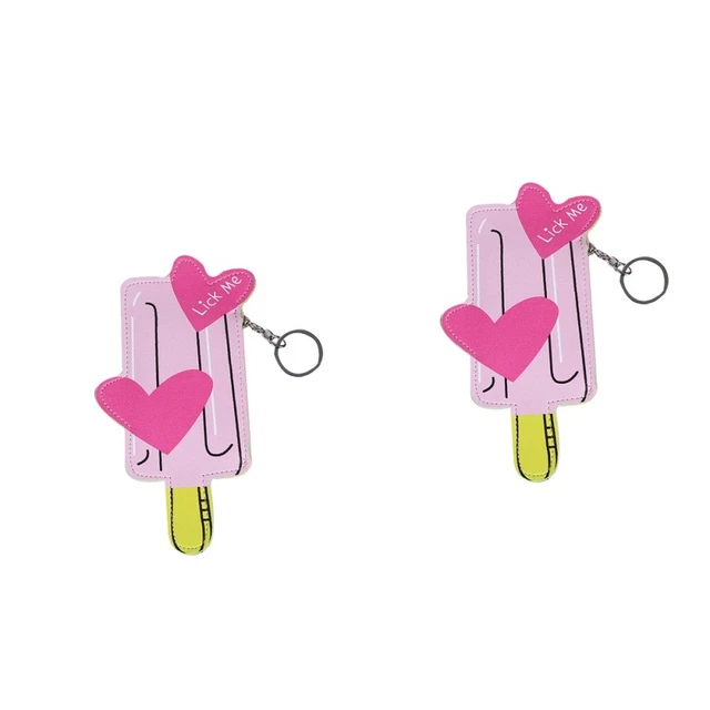 2 piezas Bebidas Cuero Bolsa Monedas Bebidas Forma Cambio Cartera Creativa