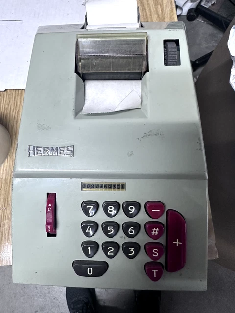 Vintage Hermes Precisa Model 209-10  Calculator Adding Machine No Cord
