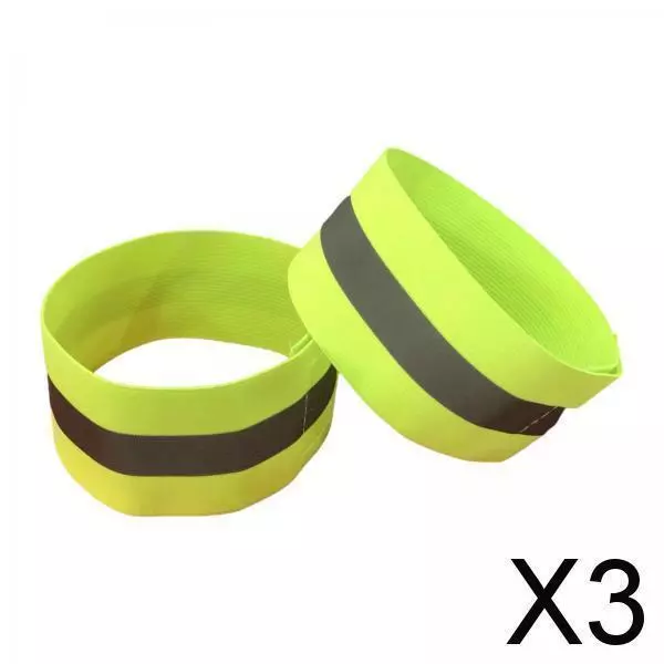 3X 2 Stück Reflektierende Armbinden, Reflektorstreifen, Armband Für