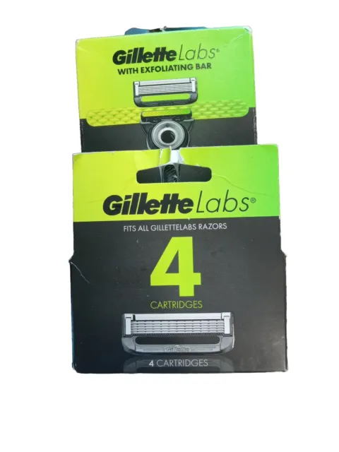 Gillette Labs with Exfoliating Bar 2 Cartridges & 4 Pack Cartridges Both NEW!