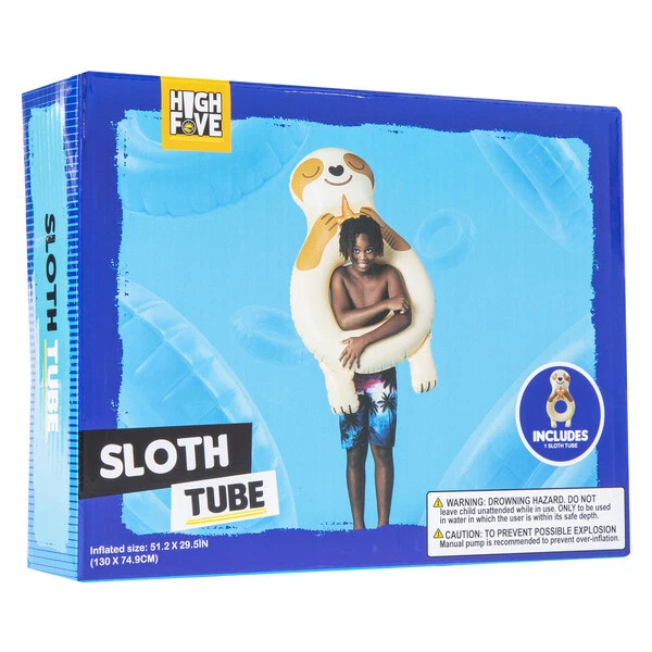 POOL FLOAT SLOTH Inner Tube Raft Inflatable Pool Lounger Gift Idea 9.