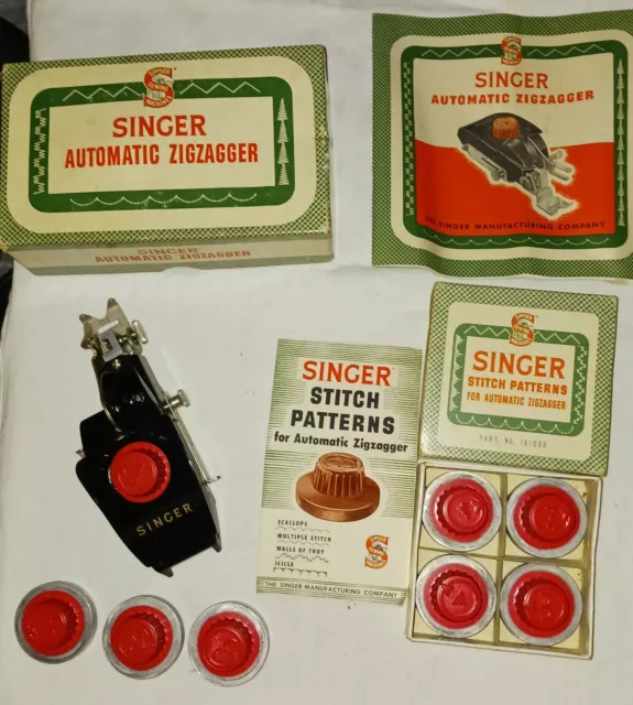 Vintage Singer Sewing Machine Automatic Zigzagger 160985 & 160986 Stitch 161008