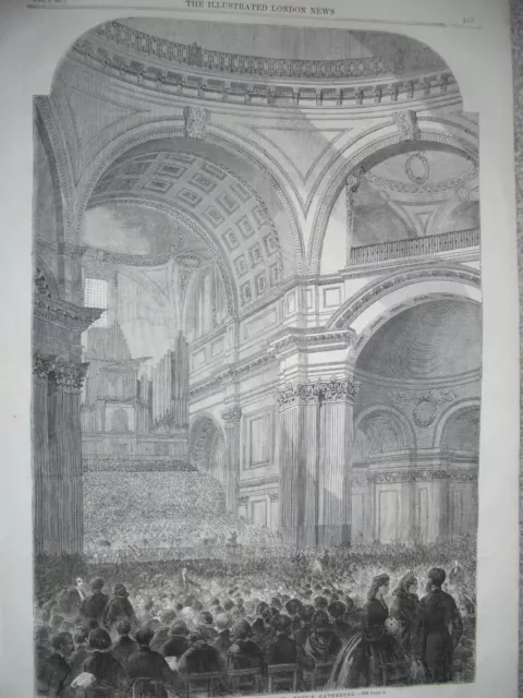 Aufführung des Messias St. Paul's Cathedral London 1861 Druck Ref. ab
