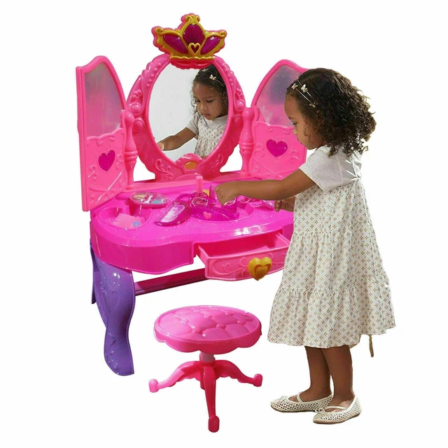 Juego de accesorios de tocador de maquillaje princesa para niños