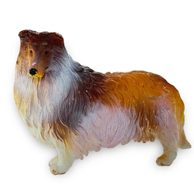 COLLIE BREED DOG Figurine • Vinyl PVC Statue Toy for Pet Lovers