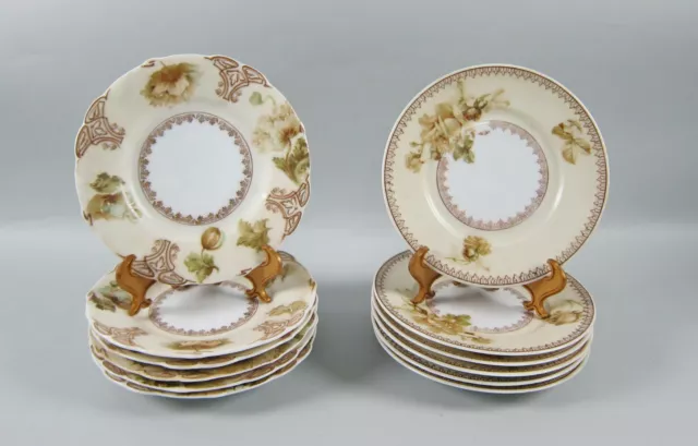 12pc Lot OHME/Silesia China OLD IVORY XV-CLARION&CC-SMOOTH Bread & Butter Plates