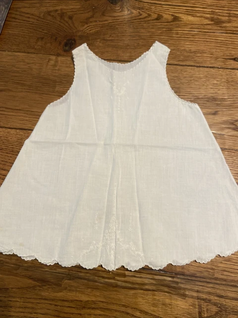 Antique Baby Toddler Girls White Cotton Slips